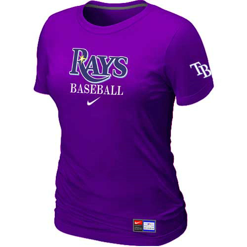 Tampa Bay Rays Nike Womens Short Sleeve Practice T Shirt Purple