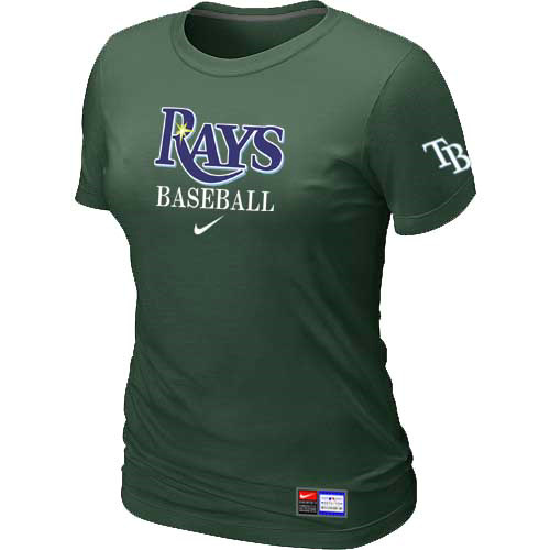 Tampa Bay Rays Nike Womens Short Sleeve Practice T Shirt D-Green