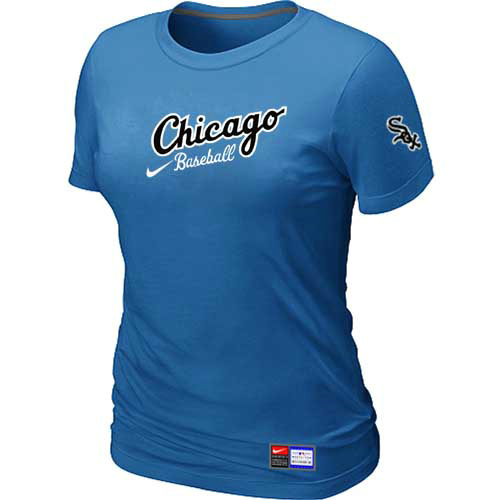 Chicago White Sox Nike Womens Away Practice T Shirt L-blue
