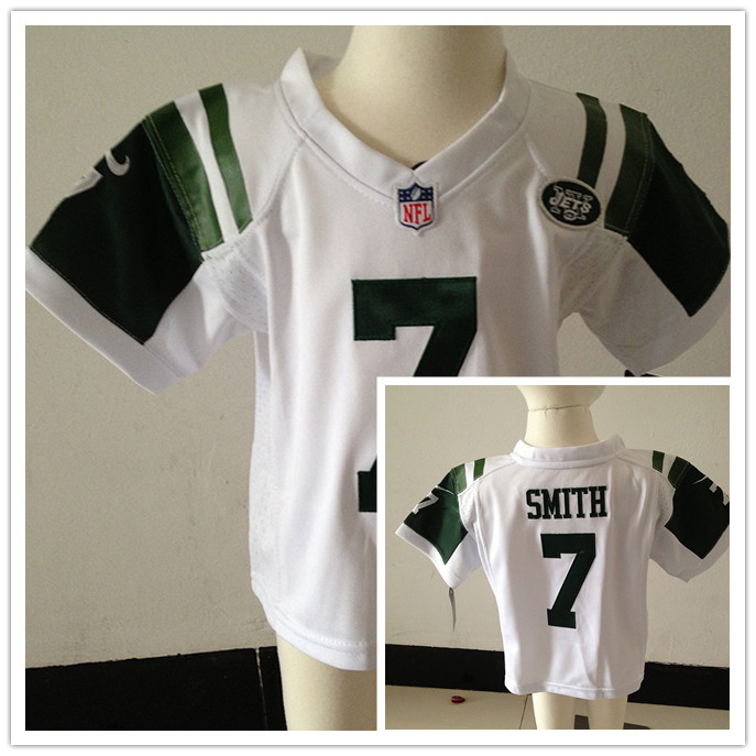 Nike New York Jets #7 Smith White Kids Jersey