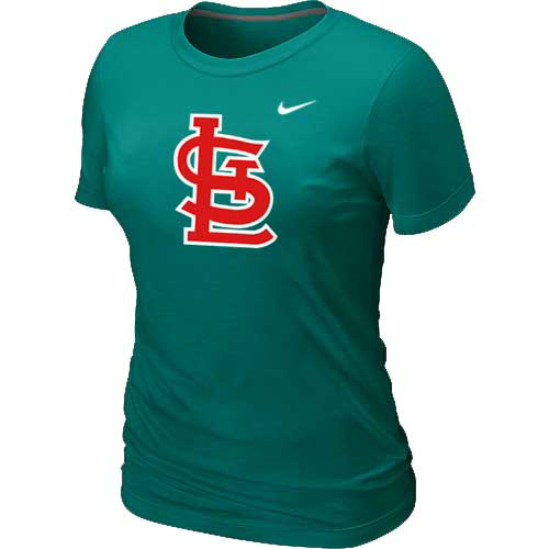 St-Louis Cardinals Nike Womens Short Sleeve Practice T Shirt L-Green 