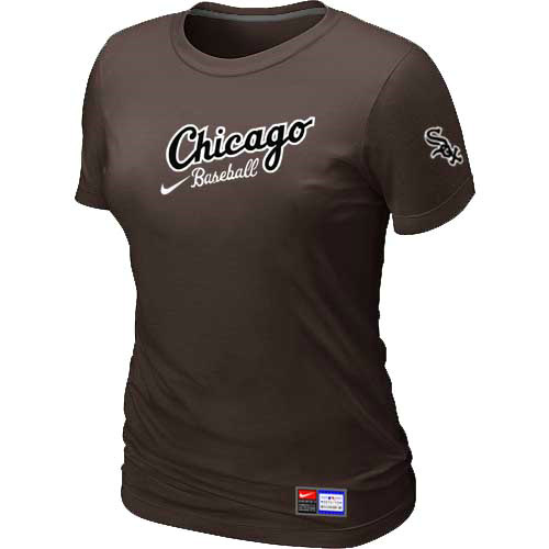 Chicago White Sox Nike Womens Away Practice T Shirt Brown