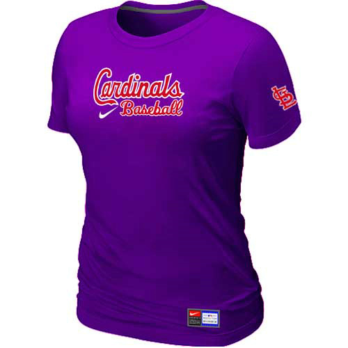 St-Louis Cardinals Nike Womens Short Sleeve Practice T Shirt Purple 