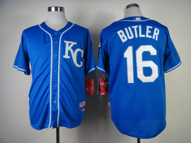 MLB Kansas City Royals 16 Butler Blue Cool Base Jersey