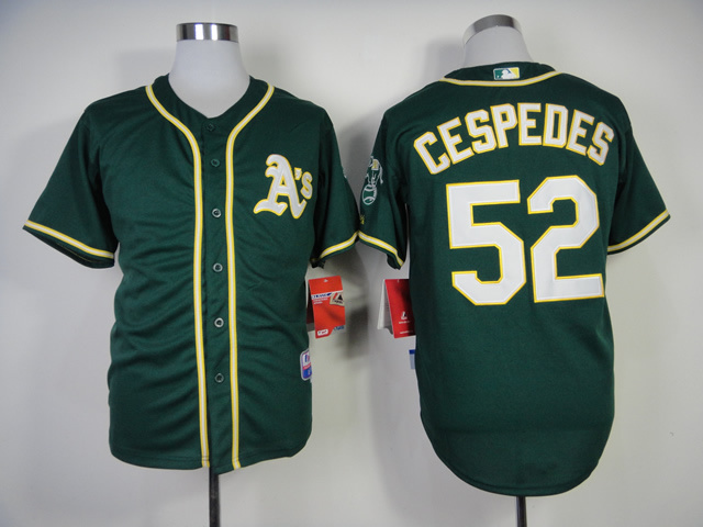 MLB Jerseys Oakland Athletics #52 Cespedes Green Jersey