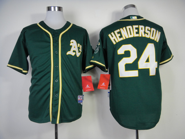 MLB Jerseys Oakland Athletics #24 Henderson Green Jersey