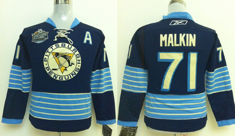 NHL Pittsburgh Penguins #71 Malkin Blue Women Jersey