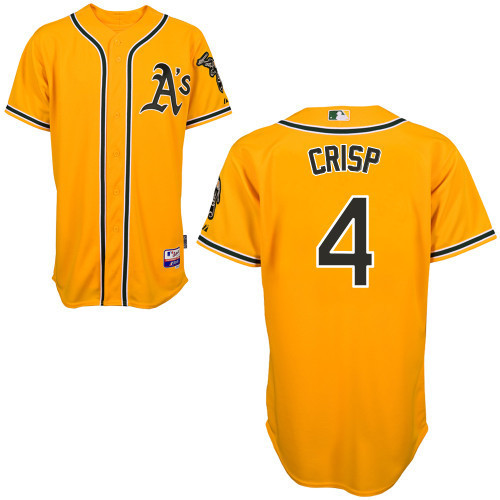 MLB Jerseys Oakland Athletics #4 Crisp Yellow Jersey