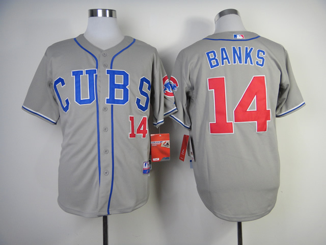 Banks Grey Jersey, Chicago cubs #14 Jersey