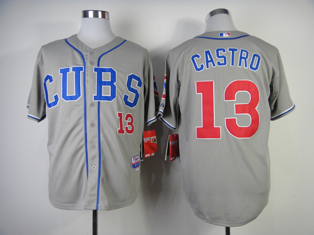 Chicago cubs #13 Starlin Castro Grey Jersey