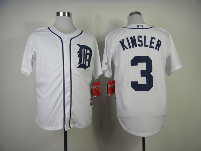 MLB Jerseys Detroit tigers #3 Kinsler White New Jersey