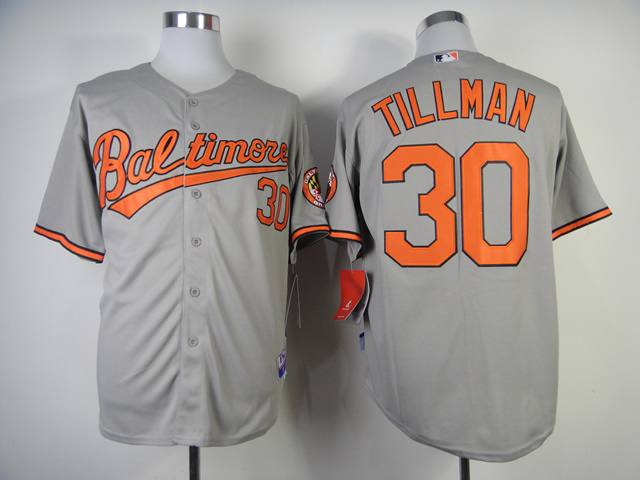 MLB Baltimore Orioles #30 Tillman Grey Jersey