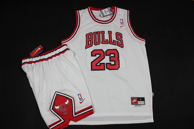 NBA Chicago Bulls #23 Jordan White Jersey & Short Suit