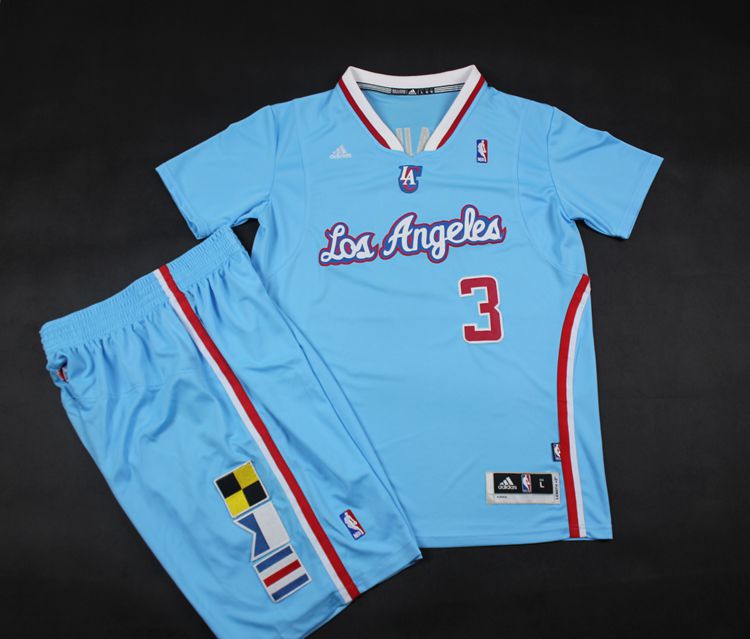 NBA Los Angeles Clippers #3 Chris Paul Blue Jersey & Short Suit