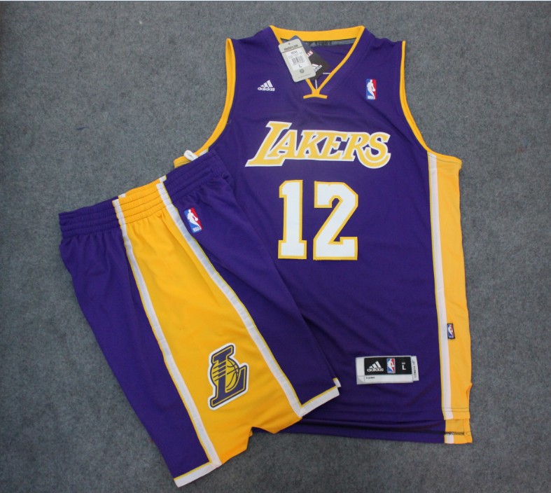 NBA Los Angeles Lakers #12 Howard Revolution 30 Purple Jersey & Short Suit