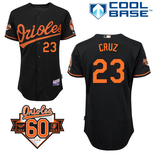 MLB Baltimore Orioles #23 Cruz Black Jersey with 60th Patch