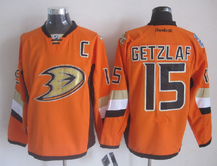 NHL Anaheim Ducks #15 Ryan Getzlaf Orange Jersey