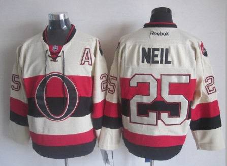 NHL Ottawa Senators #25  Chris Neil Cream Jersey