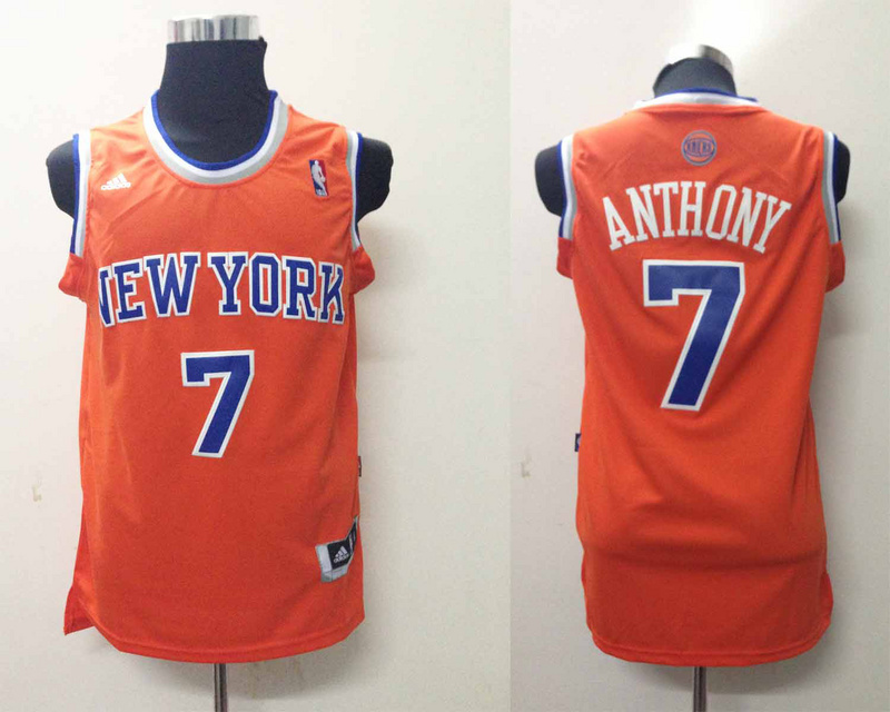 NBA New York Knicks #7 Anthony Orange Jersey