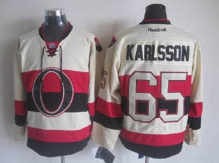 NHL Ottawa Senators #65 Erik Karlsson Cream Jersey