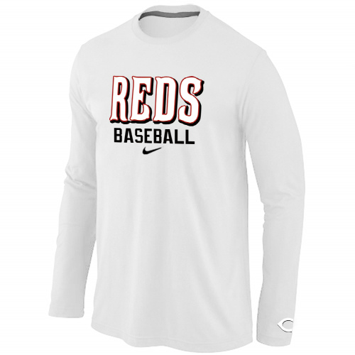 Cincinnati Reds Long Sleeve T-Shirt White
