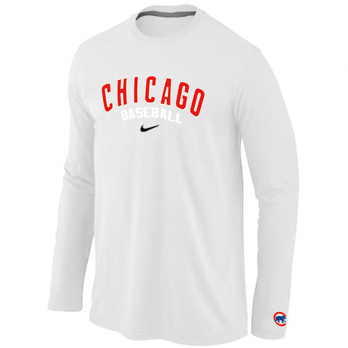 Chicago Cubs Long Sleeve T-Shirt white