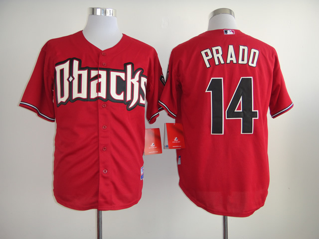 MLB Arizona Diamondbacks #14 Prado Red Jersey