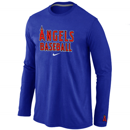 Los Angels of Anaheim Long Sleeve T-Shirt Blue