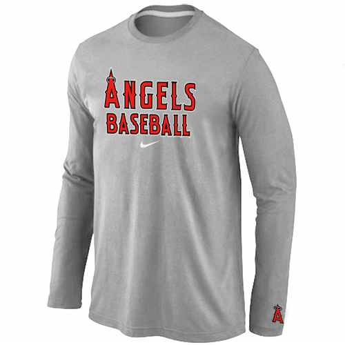 Los Angels of Anaheim Long Sleeve T-Shirt Grey