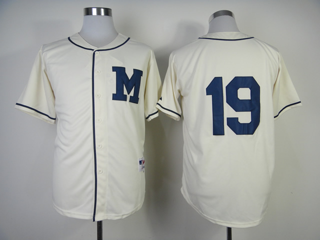 Milwaukee Brewers Authentic 19 Robin Yount 1913 Turn Back The Clock Jersey