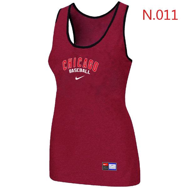 Nike Chicago Cubs Tri-Blend Racerback stretch Tank Top Red