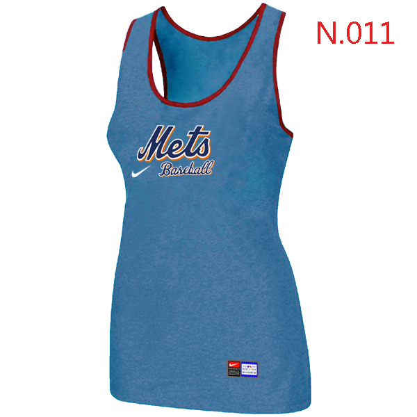 Nike New York Mets  Tri-Blend Racerback stretch Tank Top L.Blue
