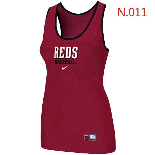 Nike Cincinnati Reds Tri-Blend Racerback stretch Tank Top Red