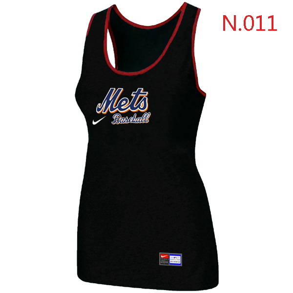 Nike New York Mets  Tri-Blend Racerback stretch Tank Top Black