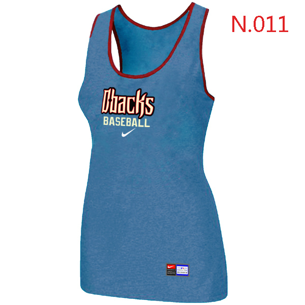 Nike Arizona Diamondbacks Tri-Blend Racerback stretch Tank Top L.Blue