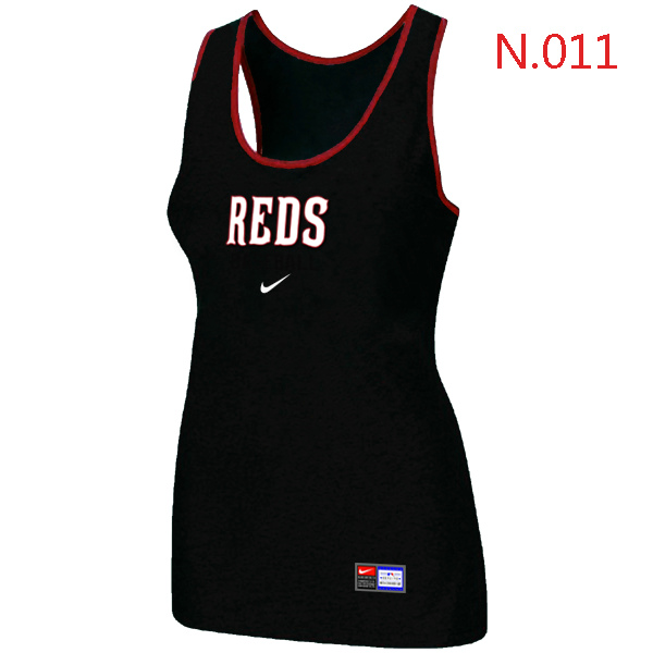 Nike Cincinnati Reds Tri-Blend Racerback stretch Tank Top Black