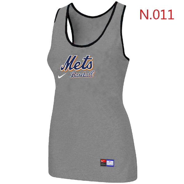 Nike New York Mets  Tri-Blend Racerback stretch Tank Top L.grey
