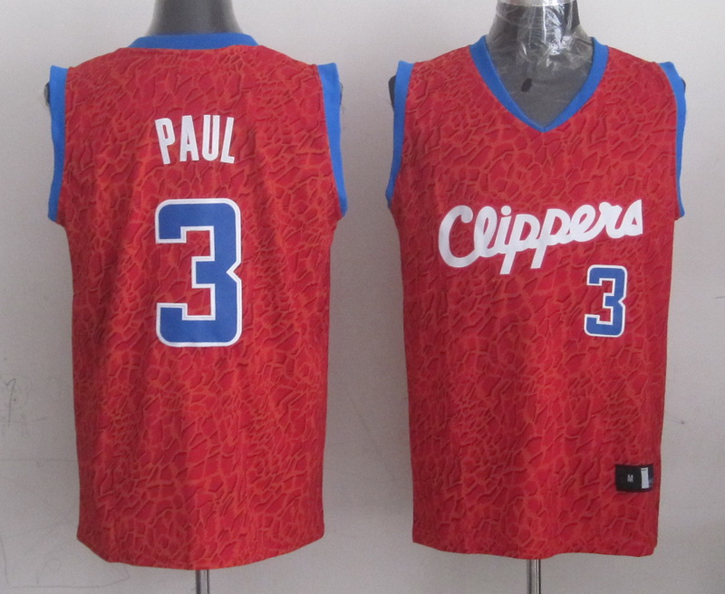 NBA Los Angeles Clippers #3 Paul Red Leopard Jersey