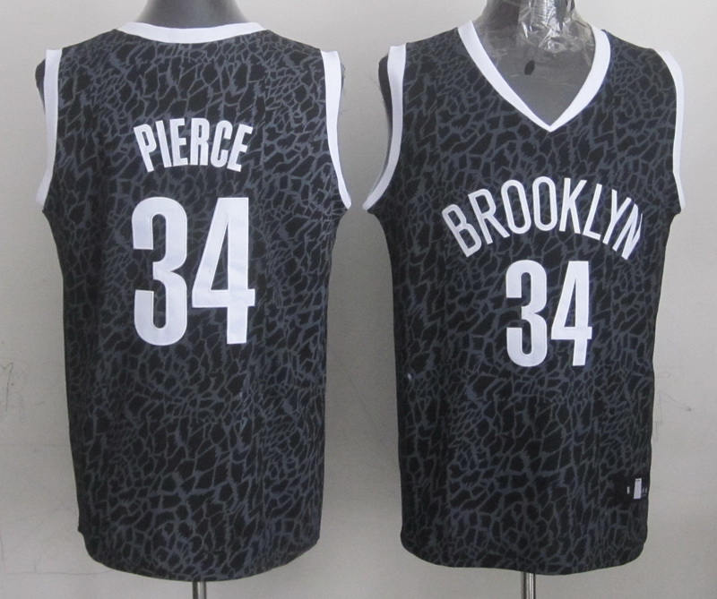 NBA Brooklyn Nets #34 Pierce Black Leopard Jersey