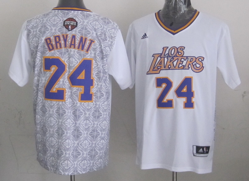 NBA Los Angeles Lakers #24 Kobe Bryant Latin Nights White Jersey