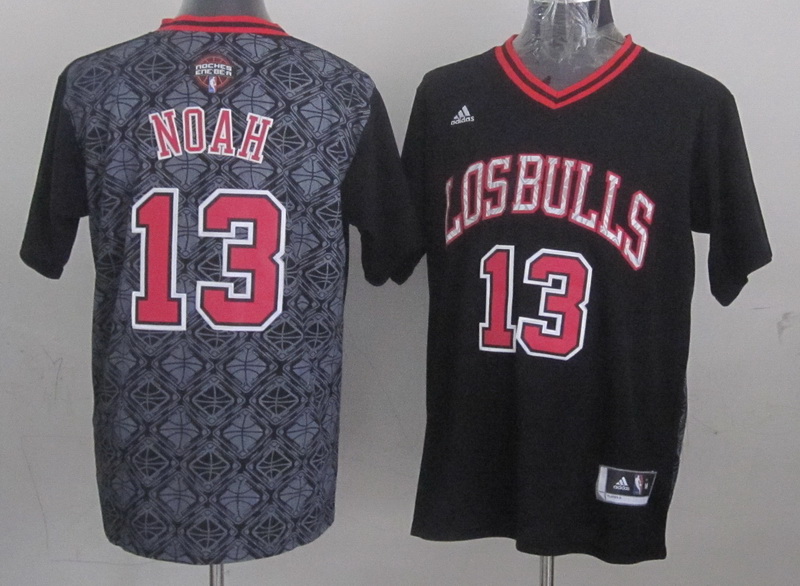 NBA Chicago Bulls #13 Noah Black Latin Night Jersey