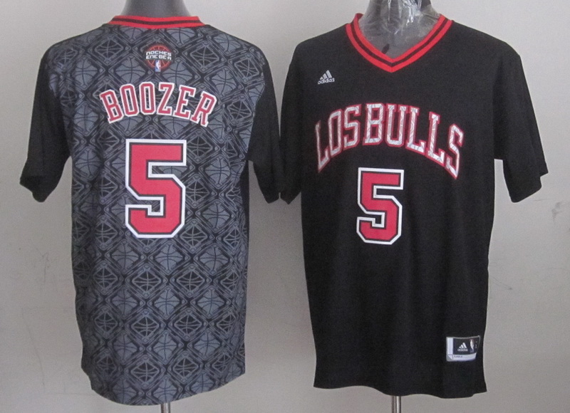 NBA Chicago Bulls #5 Carlos Boozer Black Latin Night Jersey