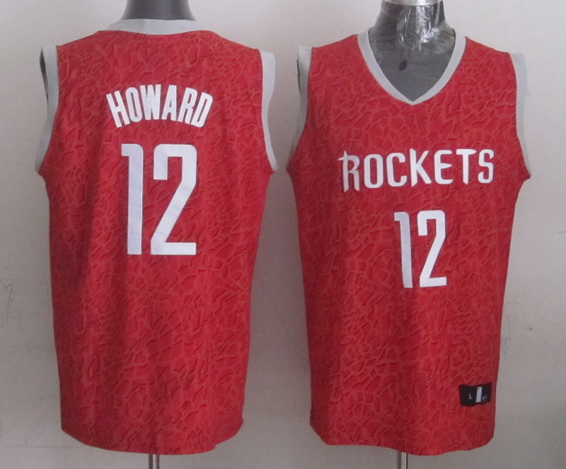 NBA Houston Rockets #12 Howard Red Leopard Jersey