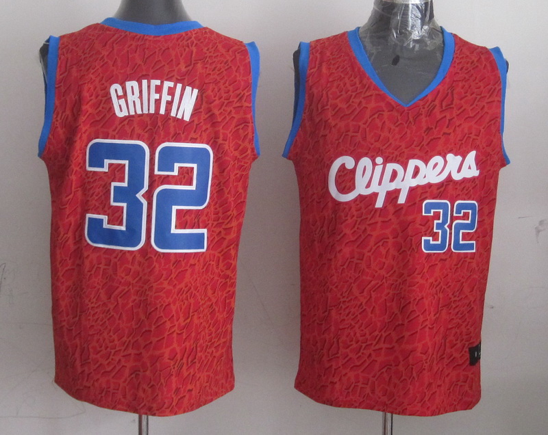 NBA Los Angeles Clippers #32 Griffin Red Leopard Jersey