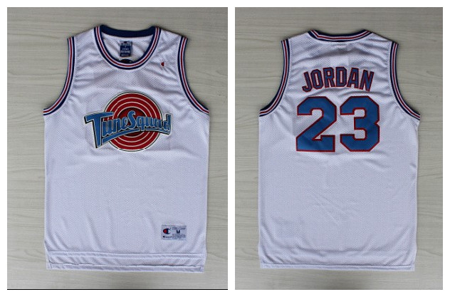 Michael JORDAN #23 Tune Squad Space Jam Movie Jersey White