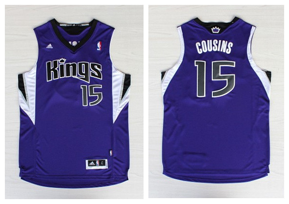 NBA Sacramento Kings #15 Cousins Purple Jersey