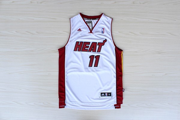NBA Adidas Miami Heat #11 Anderson White Jersey