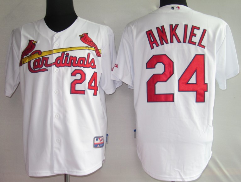 St. Louis cardinals #24 Rick Ankiel White Jersey