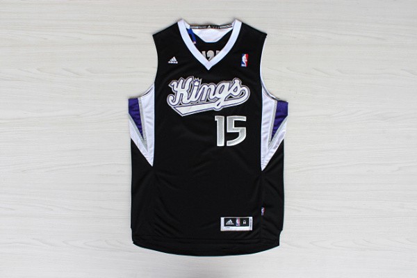 NBA Sacramento Kings #15 Cousins Black Jersey