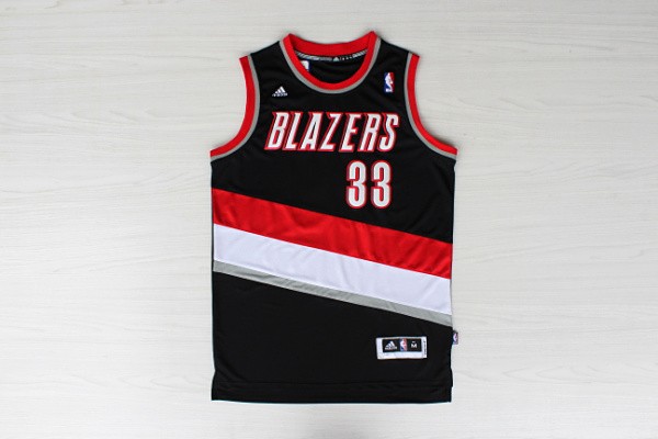 NBA Portland Trail Blazers Blazers #33 Black Jersey